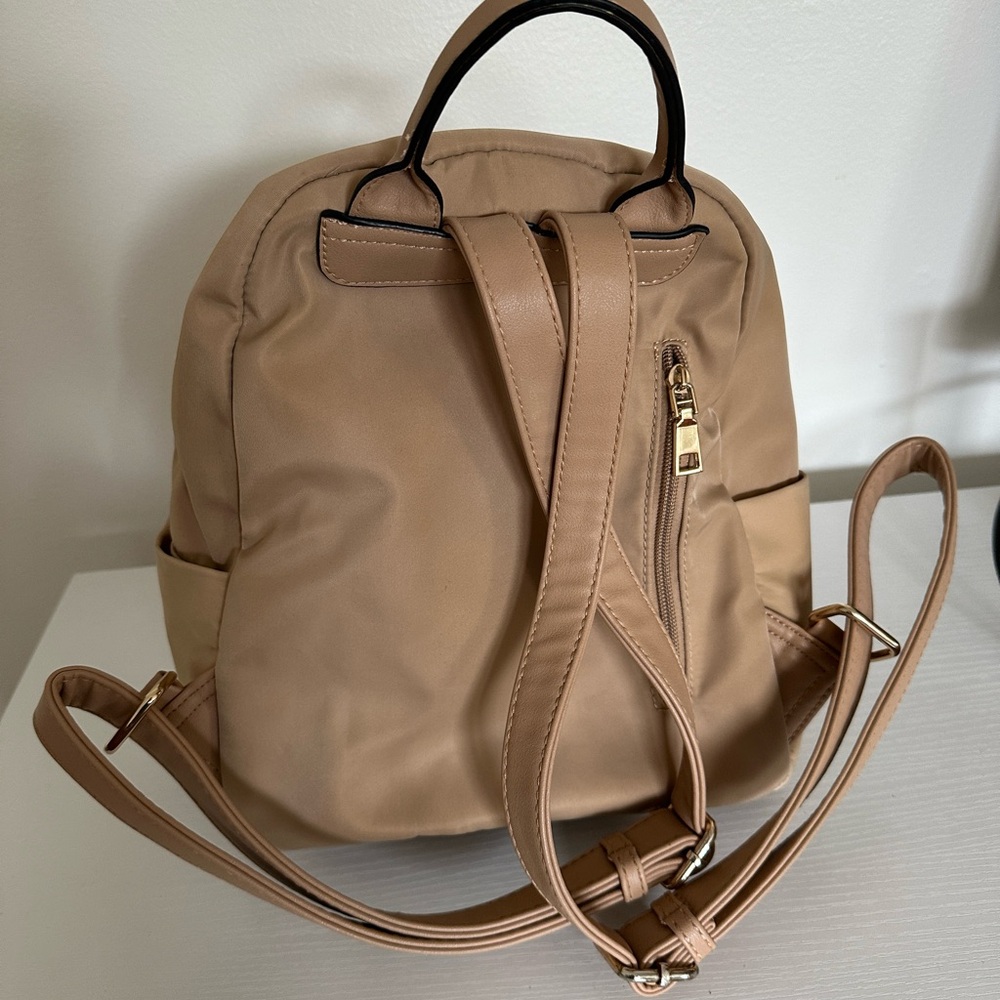 Beige Mini Backpack - Picture 2 of 3
